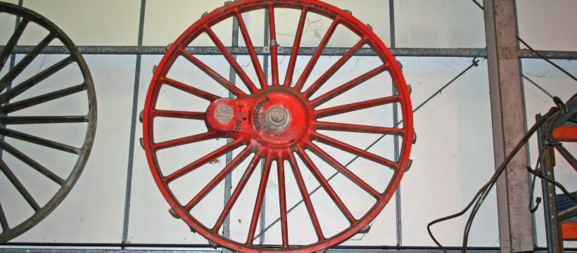 photo of red wheel
