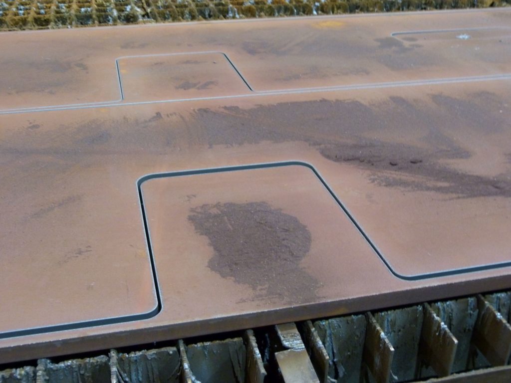 The accuracy of the plasma cutting can be clearly seen